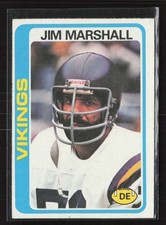 1978 Topps - Jim Marshall #343 Set Break EX/EX+ (Combined Shipping)