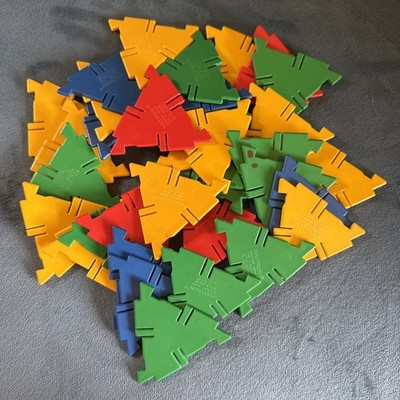 Vintage Polydron building blocks STEM construction toy Montessori 35 Pieces UK