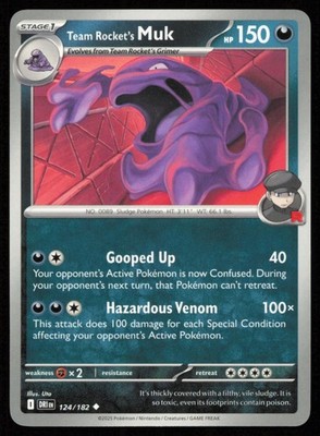 Team Rocket's Muk 124/182 Uncommon Pokemon Destined Rivals DRI NM