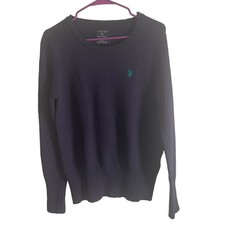 U.S. Polo ASSN Men's Size Large Navy Blue Pullover Crew neck Sweater