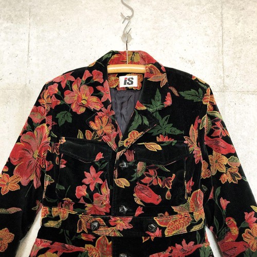 I.S Corduroy Jacket Floral Pattern Issey Miyake Tsumori Chisato - Picture 3 of 16