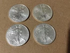 Lot of Four 2016 $1 American Silver Eagle Dollars (B)