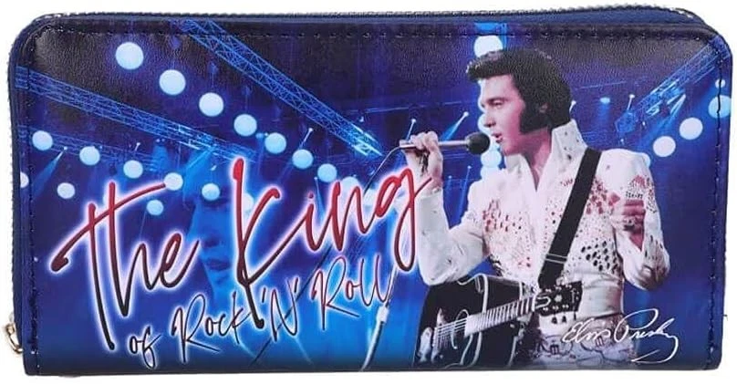 Bolsa Feminina Nemesis Now Elvis The King of Rock and Roll Azul, 19cm  - Imagem 3 de 4