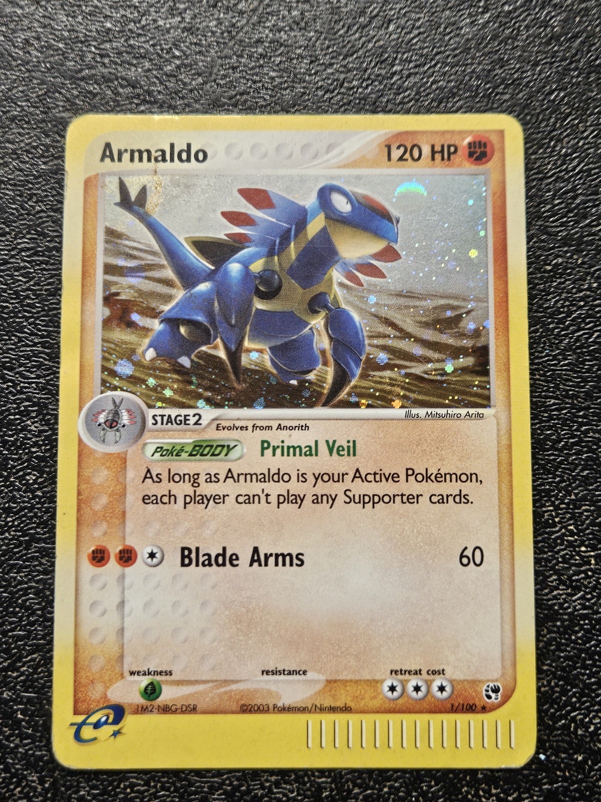 Armaldo 1/100 Holo Rare Stage 2 EX Ruby & Sapphire 2003 Pokemon TCG Card