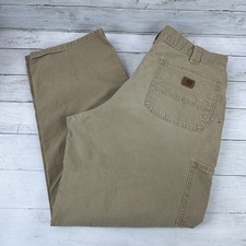 Carhartt Mens Carpenter Pants B151 DKH 38x32 brown Work Grunge utility Distress