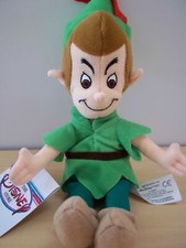 Disney Store 9" Peter Pan Bean Bag Plush - Excellent