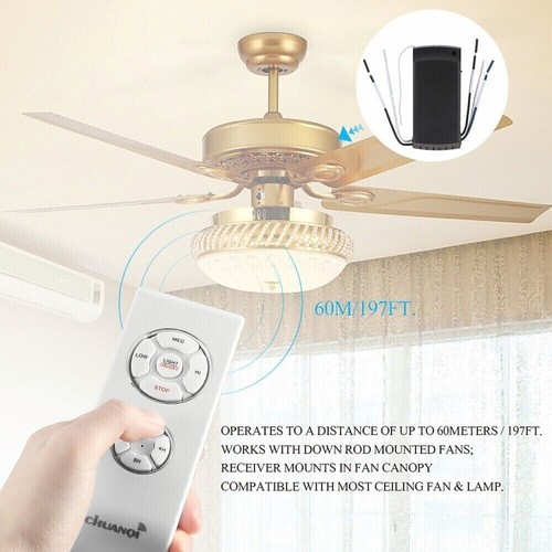 Universal Ceiling Fan Lamp Remote Controller Speed Timing Light Switch Control - Picture 4 of 15