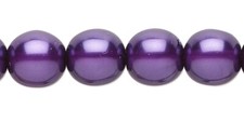 Czech Pearl Glass Purple 8mm Round Beads with 0.8-1.3mm Hole 1 Strand 50