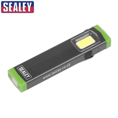 Sealey LED500SB 3W COB LED Aluminium Mini Hand Torch With Magnet And Belt Clip