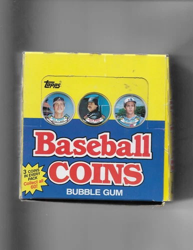 1988 TOPPS Baseball Coins Bubble Gum Box 36 packs