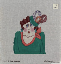 Ready to Shop / Hand painted Maggie Needlepoint Canvas M-665 Lisa Krause 18ct
