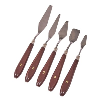 5 Stück Palette Messer Spachtel Öl Acryl Farbe Künstler Set Messer 1-2-3-4-5 Kunst