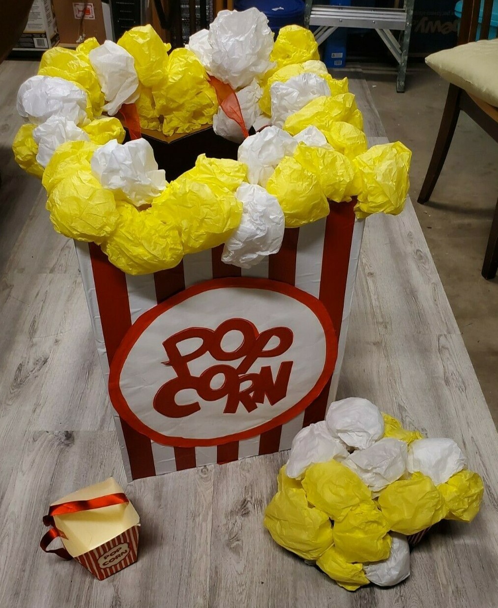 Handmade Popcorn Box Halloween Costume with Popcorn H… Gem