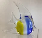 Vintage Murano Style Art Glass Angel Fish Paperweight