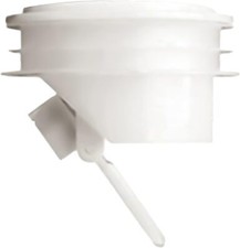 White Drainage Backflow Preventer ValveOdor Proof Shower Floor Stopper One Wa...