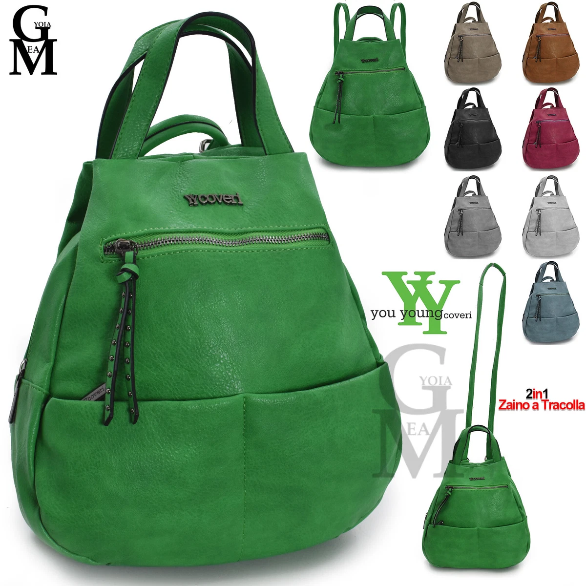 Borsa pelle trasformabile in zaino clearance