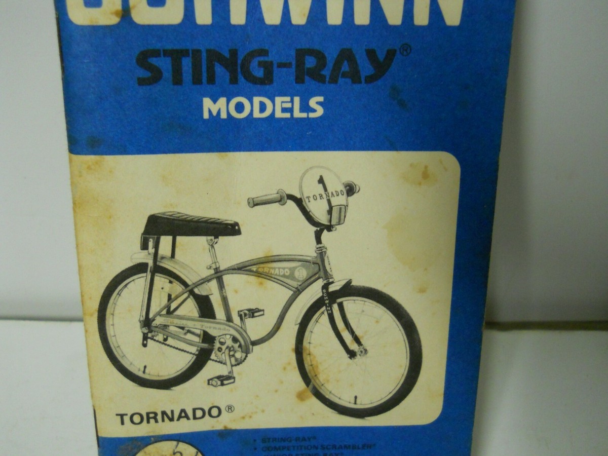 Vintage Schwinn Owners Manual Sting-Ray Tornado Bicycle | eBay