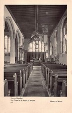 POSTCARD - TOWER OF LONDON -  THE CHAPEL OF ST PETER AD VINCULA MINSTRY OF WORKS