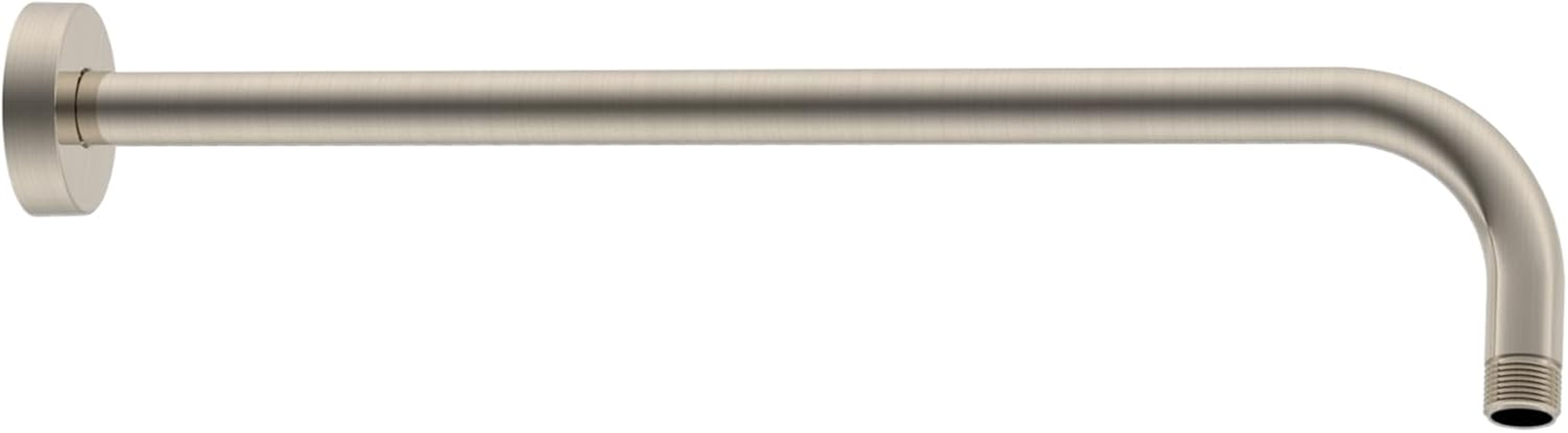 16-Inch All Metal Extra Long Shower Extension Arm with Flange in Stainless Steel