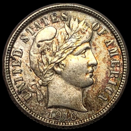 1916 P Barber Dime J3723