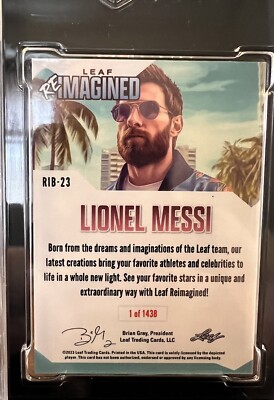 2023 Leaf ReImagined Lionel Messi #RIB23 #1 /1438 SGC gem Mint 10 