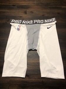 NIKE PRO NBA COMPRESSION SHORTS Player ISSUE PE 880802-101 White Size 2XL Tall | eBay