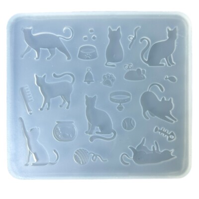 Clay Moulds Cats Shape Silicone Fondant Molds Silicone Texture for Candy