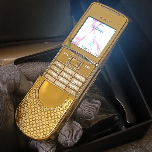 LUXURY Nokia 8800 Sirocco Gold Diamonds Edition 8800d Unlocked 2G GSM Cell Phone - Afbeelding 10 van 22