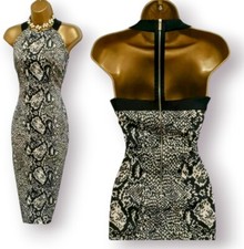 Karen Millen BNWT 'The Atelier' Animal Snake Print Wiggle Occasion Dress UK 8