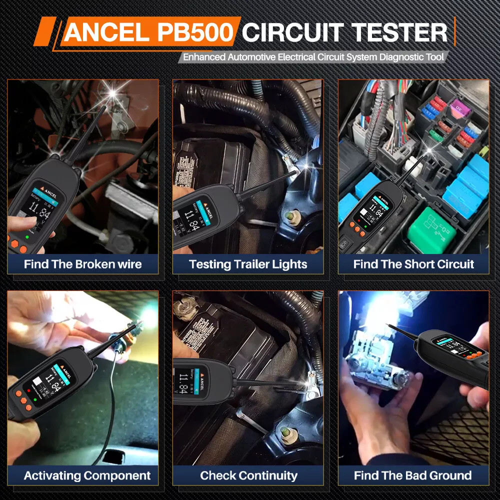 Power Scan PB500 Circuit Tester Electrical Power Probe 12V 24V Diagnostic Ancel