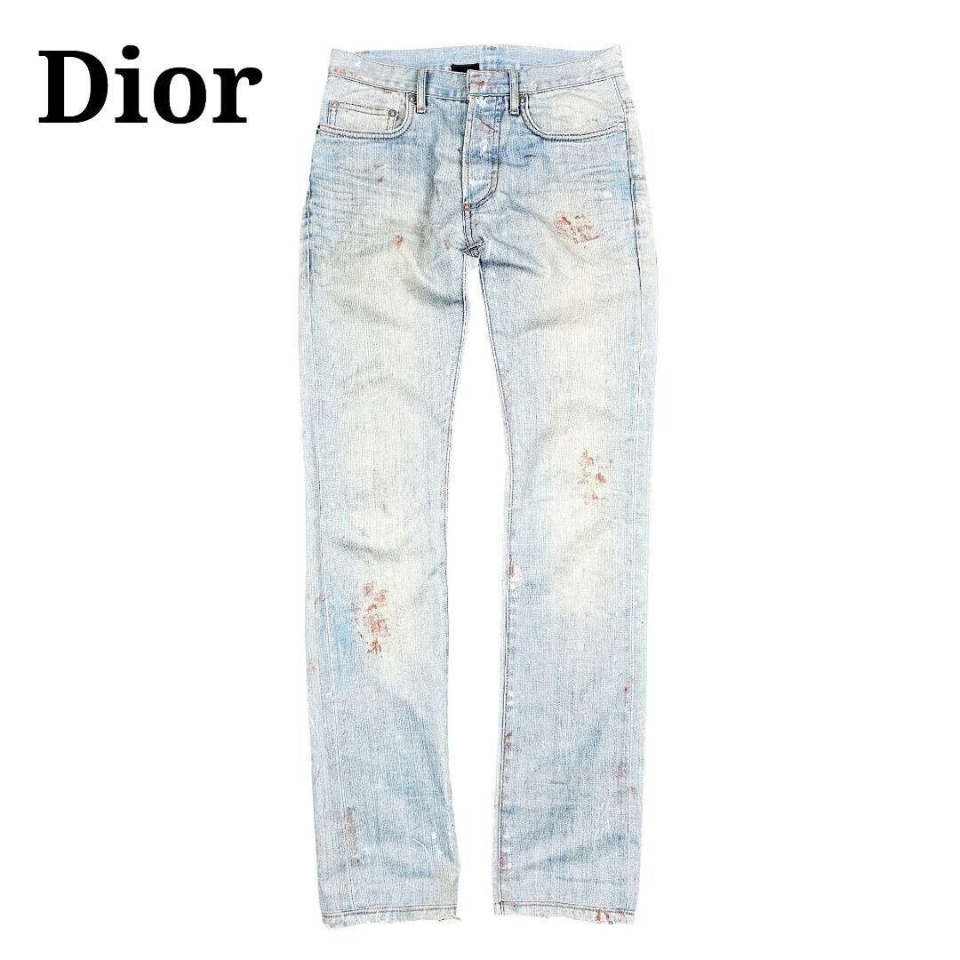 Dior HOMME Painted Distressed Denim Pants Size 26 | eBay Dior HOMME Painted Distressed Denim Pants Size 26 | eBay