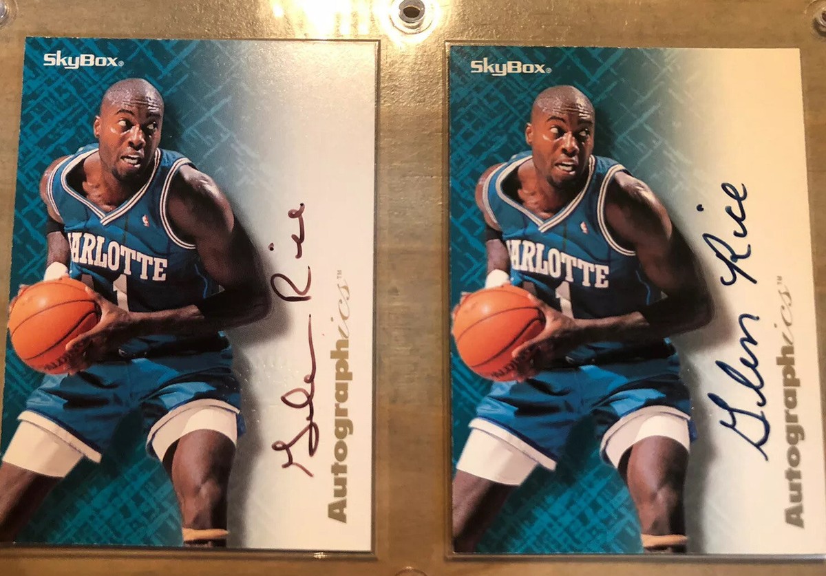 1996-97 Skybox Autographics Rare BLUE and Black, Glen Rice 2 card 