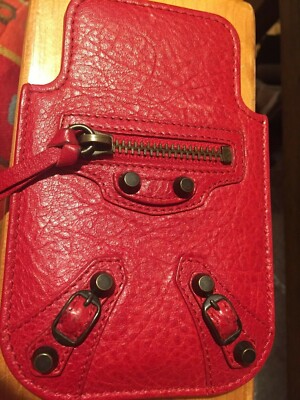 tPF:  Balenciaga coquelicot red card case