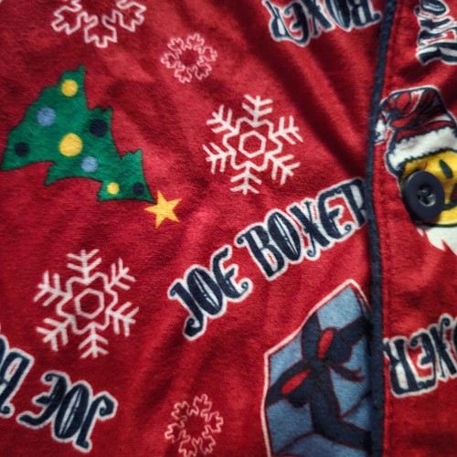 New Boys XL Joe Boxer Emoji Face Santa Hat Christmas Tree 2 Piece Pajama Set NWT - Picture 3 of 10