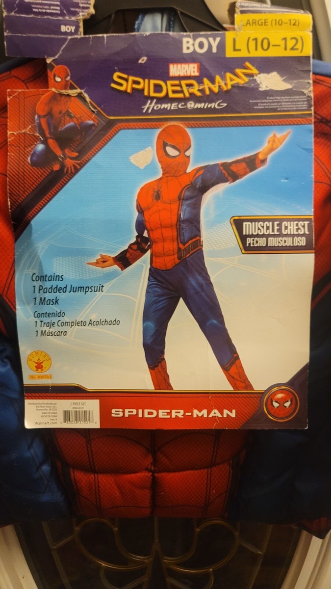 SPIDERMAN BOY's Large (10-12) costume dress up character outfit