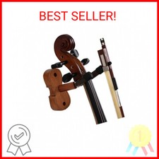 Violin Wall Mount Violin Hanger with Bow Hook Home  Studio Rosewood Violin/Viol