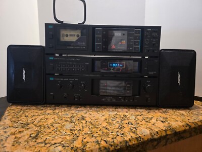 SANSUI SYSTEM: RECEIVER A550+ CASSETTE DECK D-79R +AM/FM QUARTZ PLL TUNER T-1000