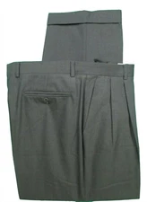 Zanella Bennett Platinum Mens Olive Pleated Loro Piana S120s Pants 38x29