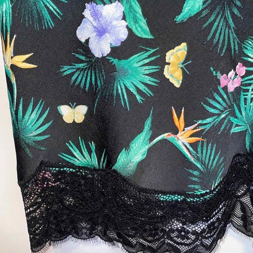 INC Encaje-Borde Satén Camisa Tropical Floral (Solo Cami) XXL - Imagen 4 de 9