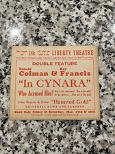 Rare Early John Wayne & Duke Movie Ticket Coupon Ellwood City PA Haunted Gold
