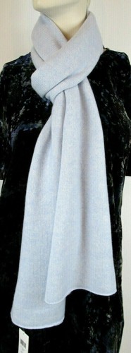 NWT $198 EILEEN FISHER Morning Glory Blue Lofty Cashmere Long Scarf - Picture 5 of 10