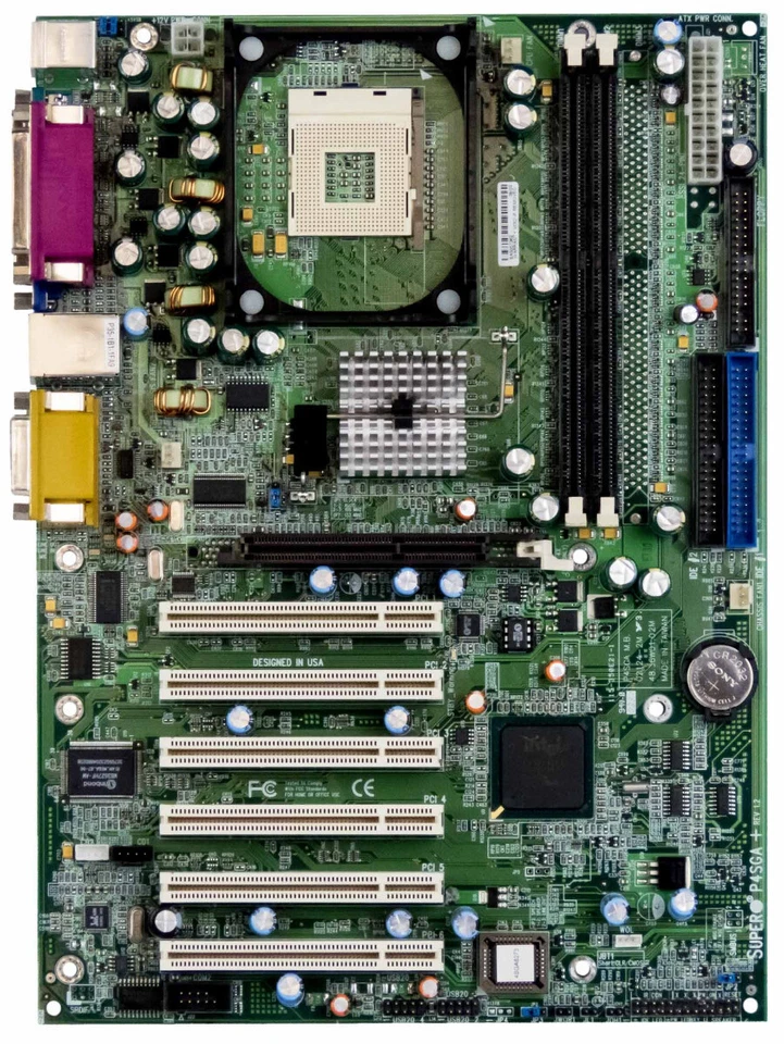 Supermicro P4SGA+ PGA478 2x DDR AGP 6x PCI ATX Mainboard - Image 2 of 3