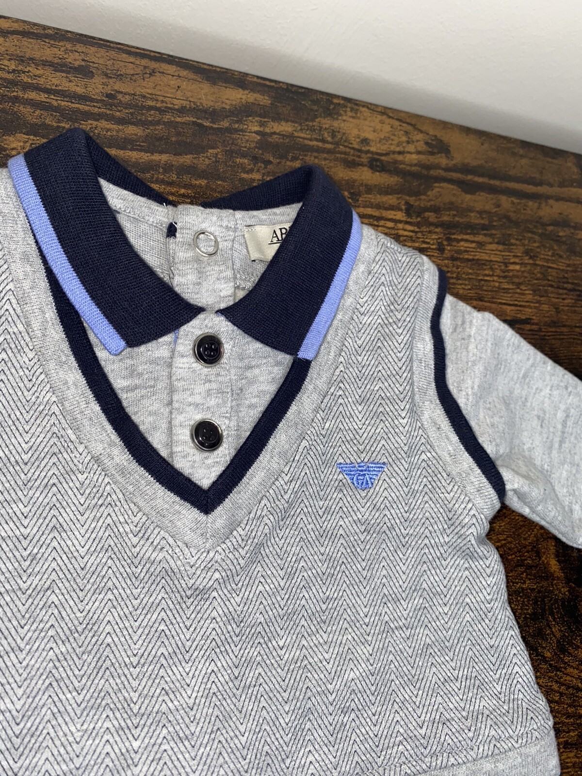 Emporio Armani Baby All In One Body Suit Size 1M image 2