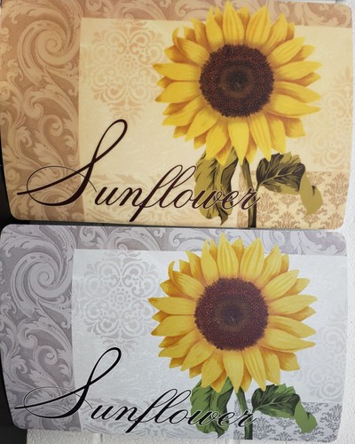 Set of 4 Similar Kitchen Vinyl with Foam Back Placemats (12"x18") SUNFLOWER,BH - Picture 3 of 23