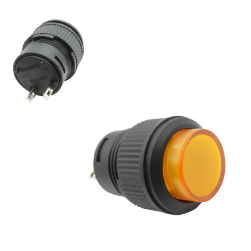 Aexit 5 X DC 24V Red Light Squared Cap Latching 1NO 1NC Pulsante Interruttore A Pulsante ID: 588780 - Foto 11