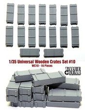 1/35 Universal Wooden Crates 10 - Value Gear Details - 16 pcs Resin Stowage