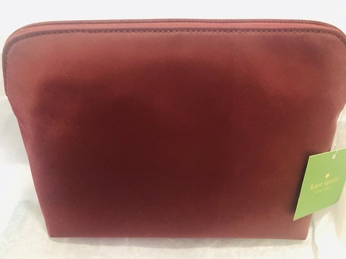 Kate Spade Briley Nylon Top Zip Medium Makeup Travel Case Dark Currant NWT - Picture 6 of 10