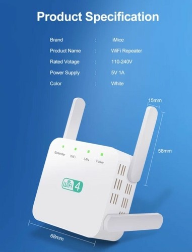 Repeater WLAN 5g Verstärker Netzwerk 1200Mbps 5Ghz Lang- Reichweite Drahtpack - Bild 9 von 10