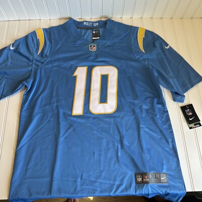 XL NFL Football Jersey #10 Herbert On Field Bolt Up Light Blue