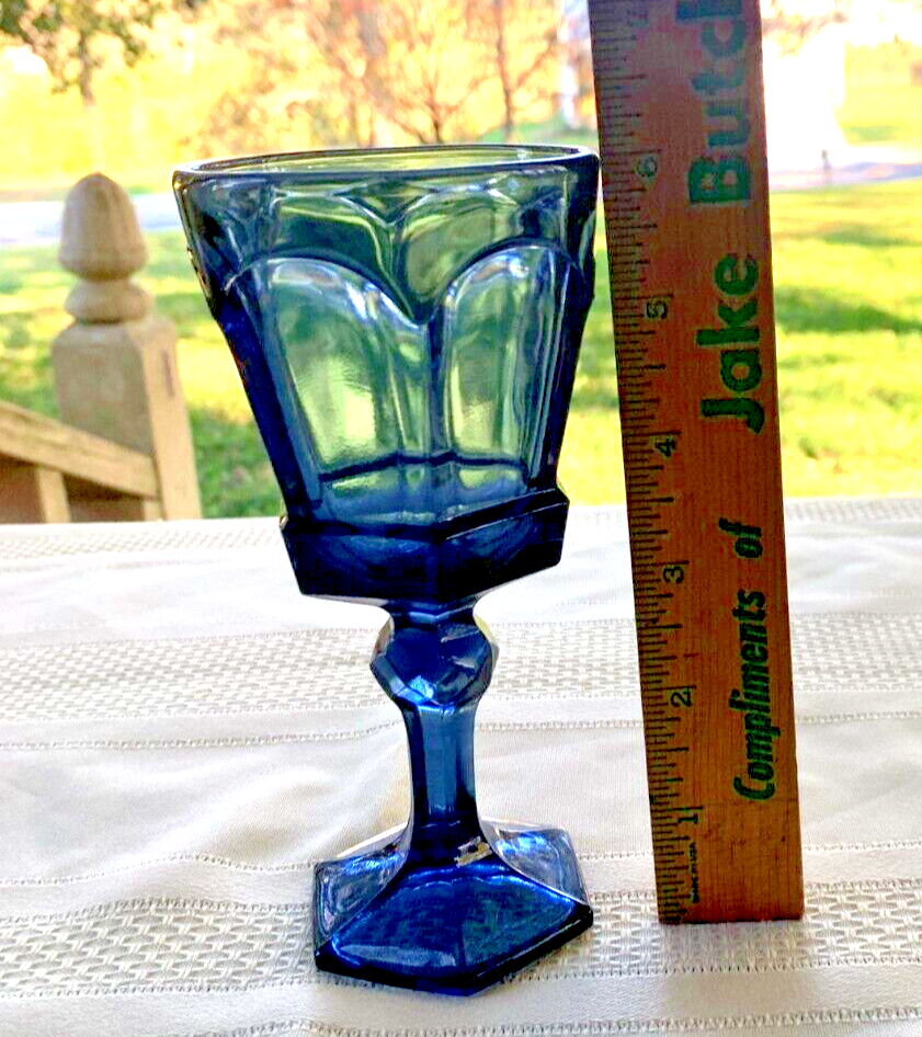 SALE Set of six Vintage Fostoria VIRGINIA Cobalt Blue 6" Wine Glasses EXCELLENT eBay